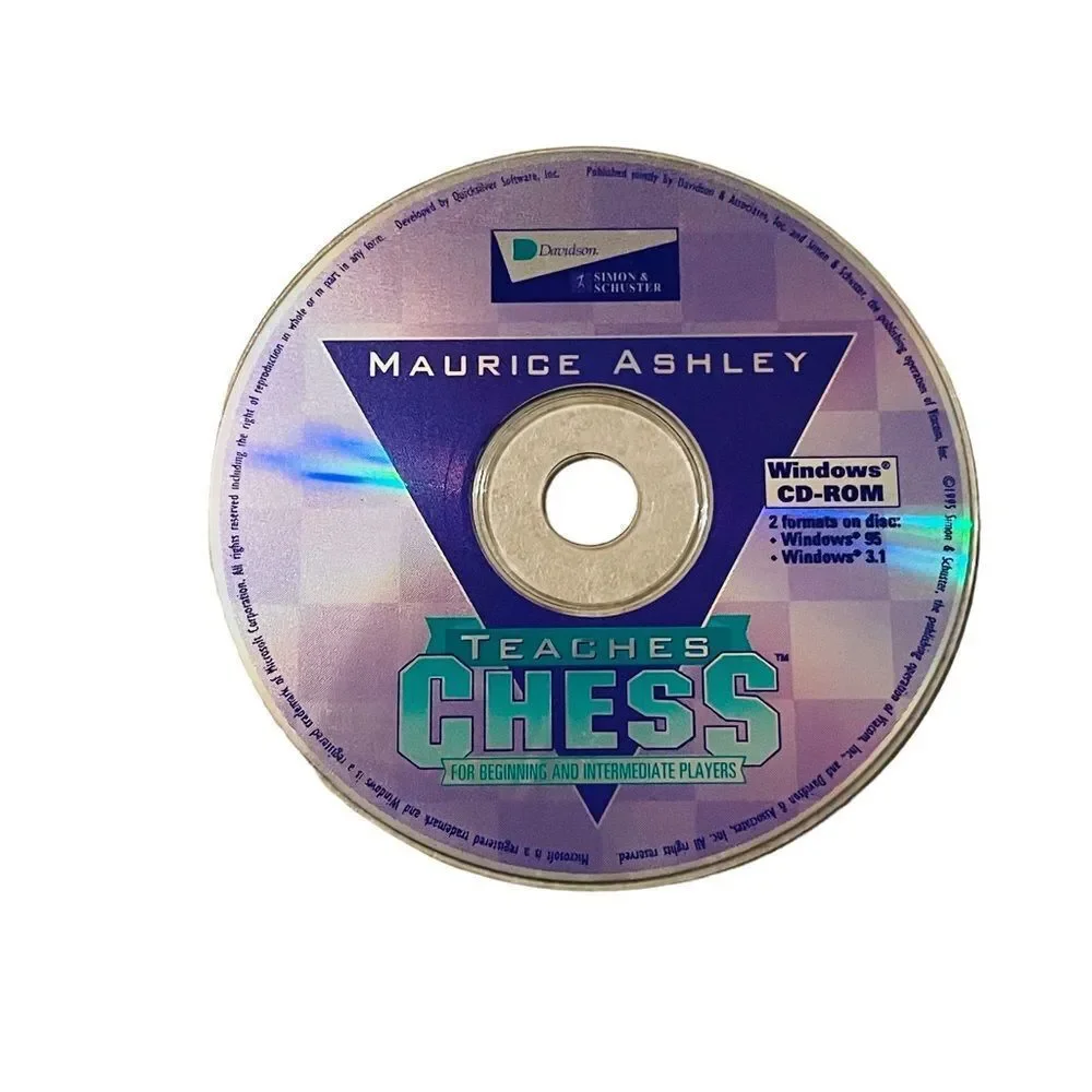 10/$25🦋 Maurice Ashley Teaches Chess for Beginning & Intermediate Players CD-ROM